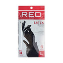 KISS - RED BLACK LATEX GLOVES 6 PCS LARGE