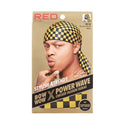KISS - RED POWER WAVE CHECKER DURAG YELLOW