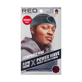 KISS - RED POWER WAVE COMPRESS-RAG VELVET CHARCOAL GRAY