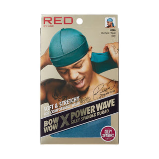 KISS - RED POWERWAVE SILKY SPANDEX DURAG (BLUE)