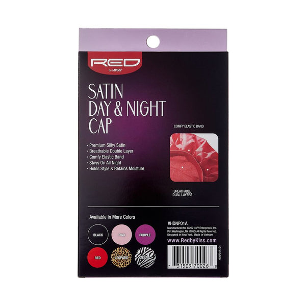 KISS - RED SATIN DAY & NIGHT CAP ASSORTED