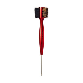 KISS - RED 360 EDGE BRUSH WITH PINTAIL