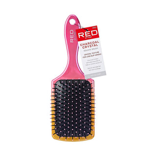 KISS - RED CRYSTAL CHARCOAL SQUARE PADDLE BRUSH