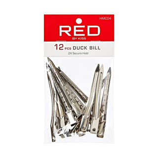 KISS - RED DUCK BILL CLIPS 12CT