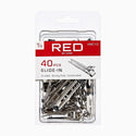 KISS - RED 1 3/4' SLIDE IN CLIP 40PCS