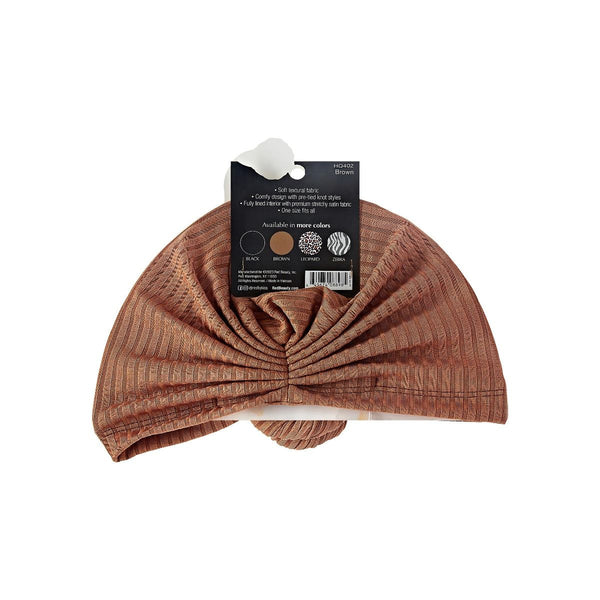 KISS - RED GLAMOUR KNOT TURBAN BROWN