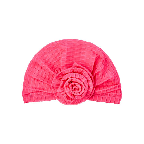 KISS - RED TEXTURED TOP KNOT TURBAN NEON PINK