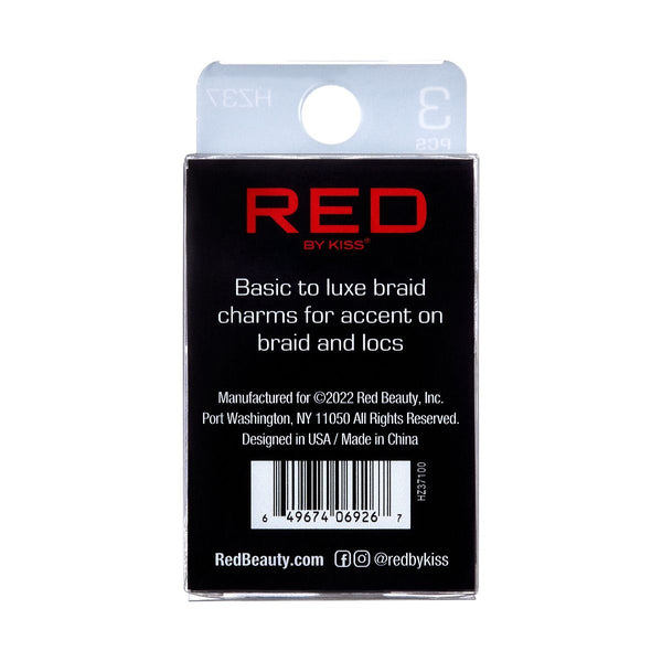 KISS - RED BRAID CHARM CLASSY CLIP HEART HZ37