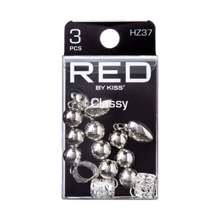 KISS - RED BRAID CHARM CLASSY CLIP HEART HZ37