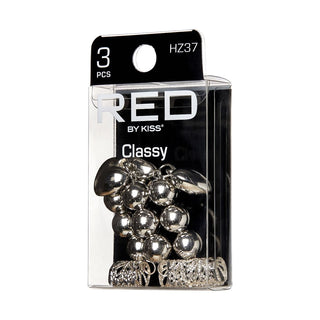 KISS - RED BRAID CHARM CLASSY CLIP HEART HZ37