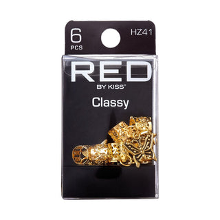 KISS - RED BRAID CHARM CLASSY CLIP BUTTERFLY HZ41