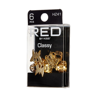 KISS - RED BRAID CHARM CLASSY CLIP BUTTERFLY HZ41