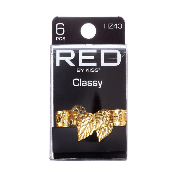 KISS - RED BRAID CHARM CLIP LEAF HZ43