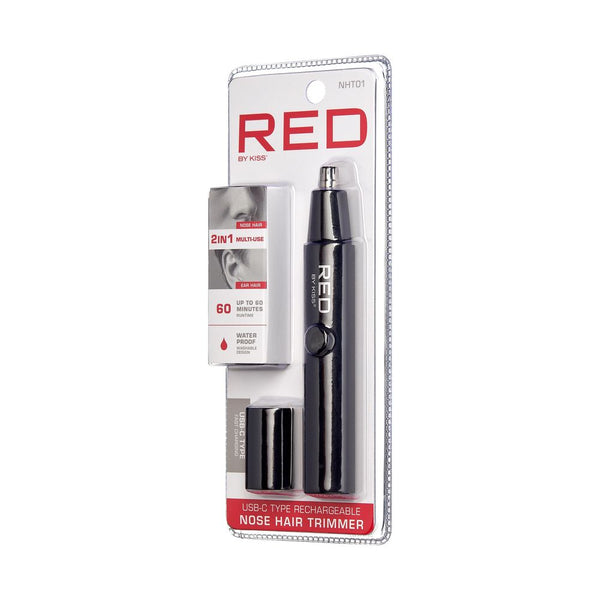 KISS - RED CORDLESS NOSE HAIR TRIMMER