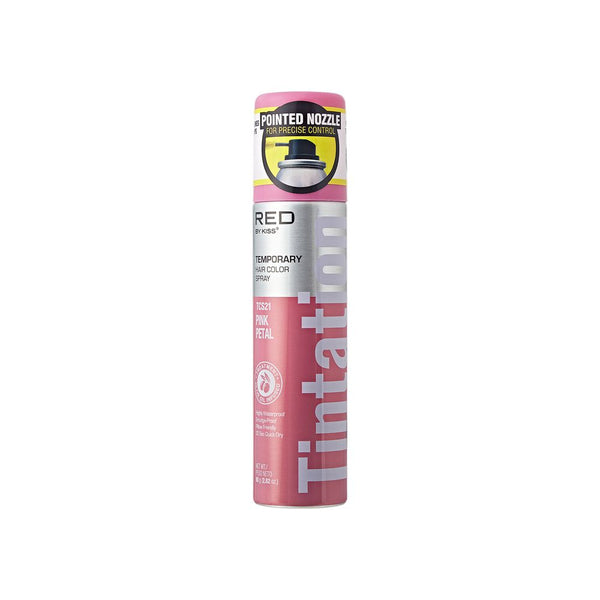 RED BY KISS TEMPORARY HAIR COLOR SPRAY TCS21 (PINK PETAL) 2.82 Oz