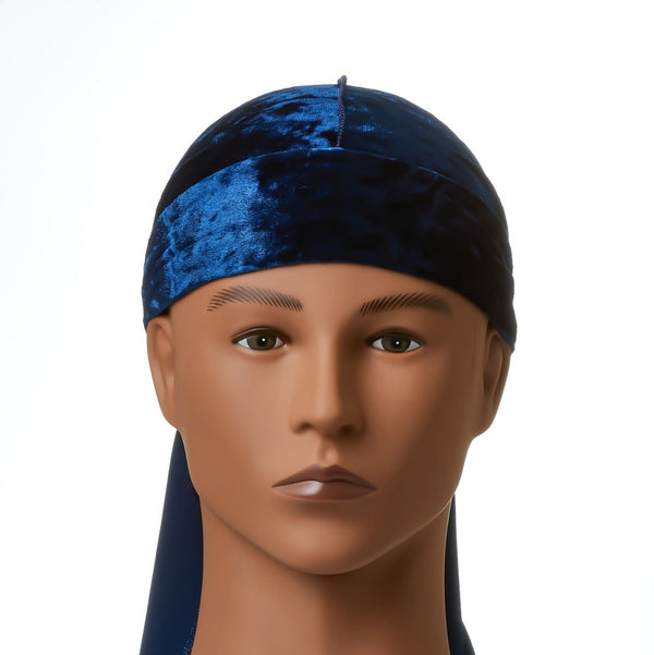 KISS - RPM PW CRUSHED VELVET DURAG (ROYAL BLUE)