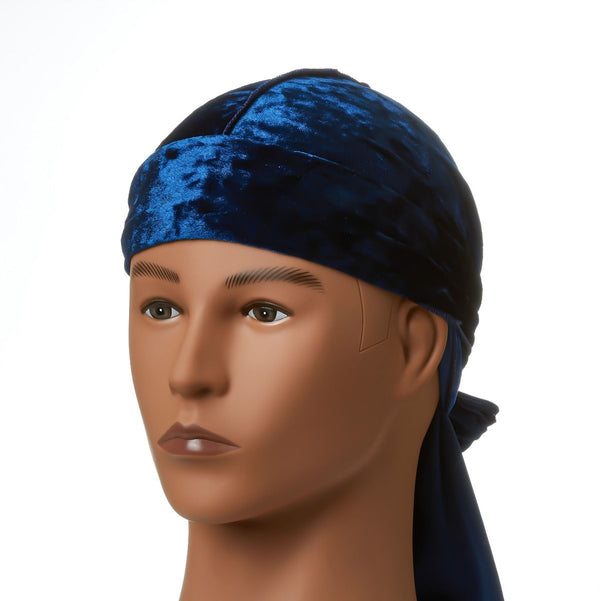 KISS - RPM PW CRUSHED VELVET DURAG (ROYAL BLUE)