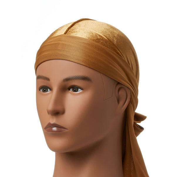 KISS - RED POWER WAVE VELVET DURAG (GOLD)