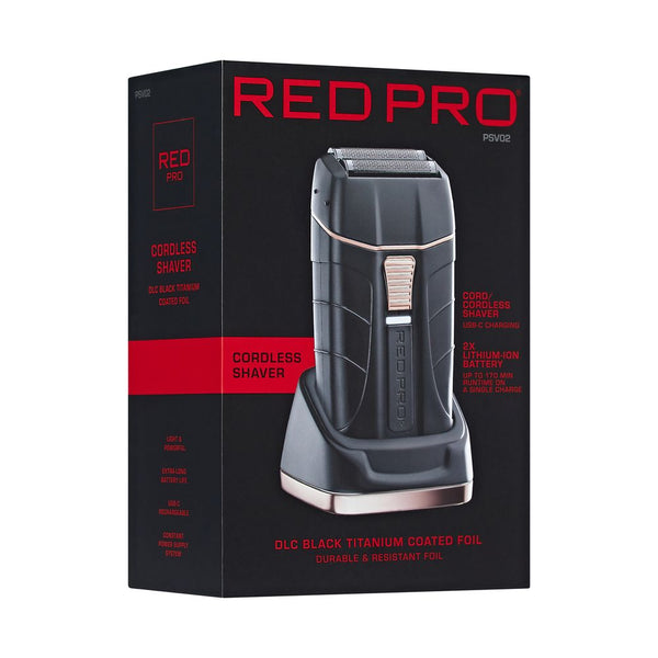 KISS - RED PRO CORDLESS SHAVER MATT BLACK