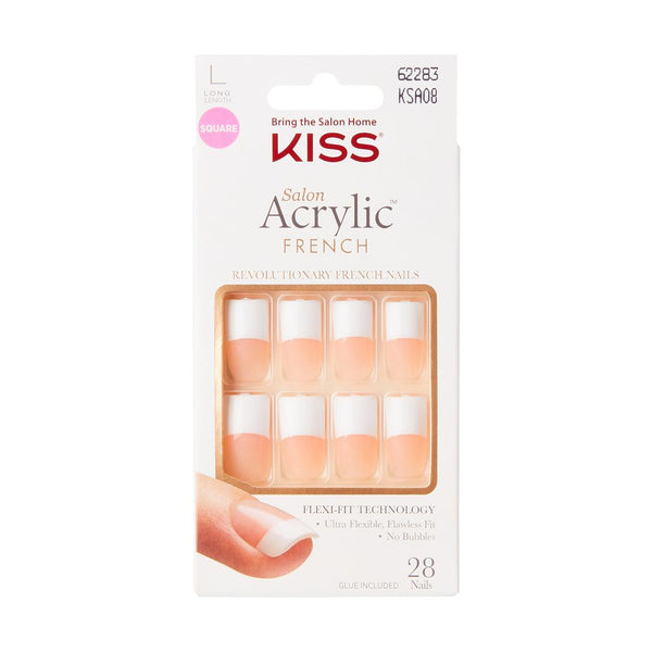 KISS - SALON ACRYLIC FRENCH NAILS KIT BACK TALK (KSA08)