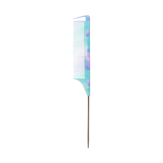 KISS - RED BLUE TIE-DYE PARTING PIN TAIL COMB
