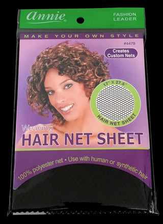 ANNIE - Weaving Hair Net Sheet BLACK #4478