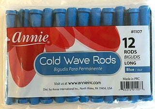 ANNIE - Professional Cold Wave Rods 12PCs BLUE LONG