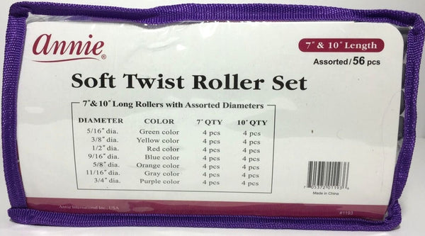 ANNIE - Professional Soft Twist Roller Set 56 PCs ASSORTED