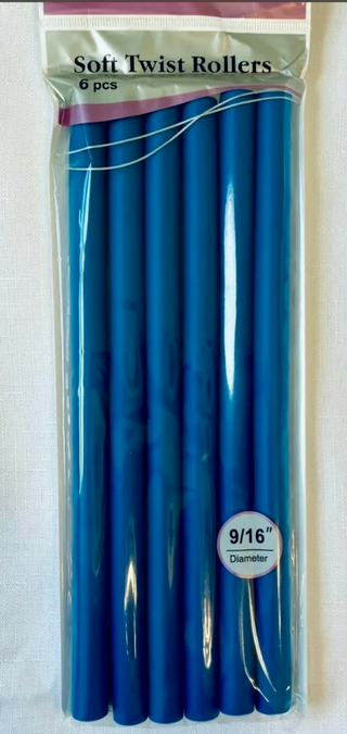 ANNIE - Professional Soft Twist Rollers 9/16" 6 PCs BLUE