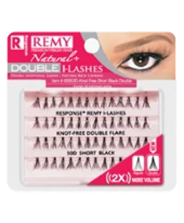 JESSICA COLLECTION - REMY Double Up I-Lashes #050D KNOT FREE FLARE DOUBLE SHORT BLACK