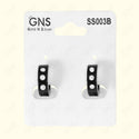 GNS - Stainless Steel Black Hoop Earrings (SS003B)