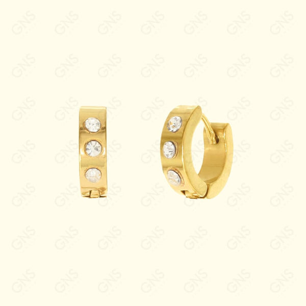 GNS - Stainless Steel Gold Hoop Earrings (SS003G)