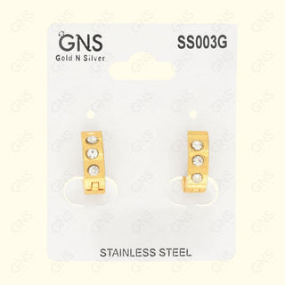 GNS - Stainless Steel Gold Hoop Earrings (SS003G)