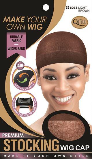 Qfitt - PREMIUM STOCKING WIG CAP #5073 LIGHT BROWN