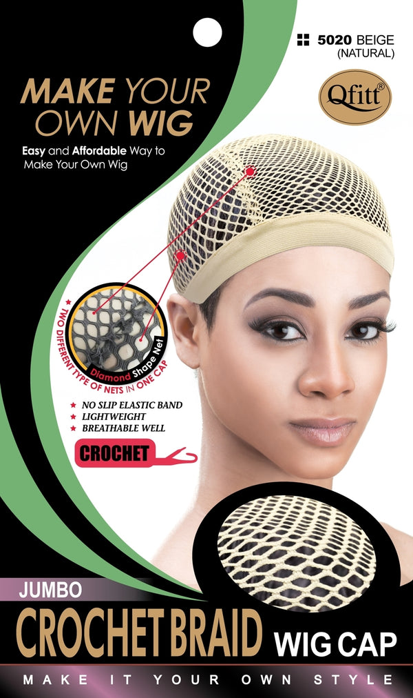 Qfitt - PREMIUM MICRO CROCHET BRAID WIG CAP #5020 NATURAL COLOR