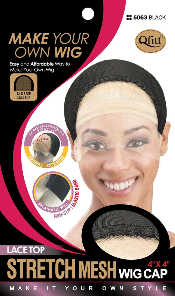 Qfitt - Lace Top Stretch Mesh Wig Cap Regular Size