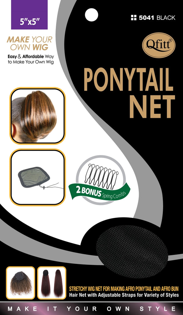 Qfitt - PONY TAIL NET #5041 BLACK