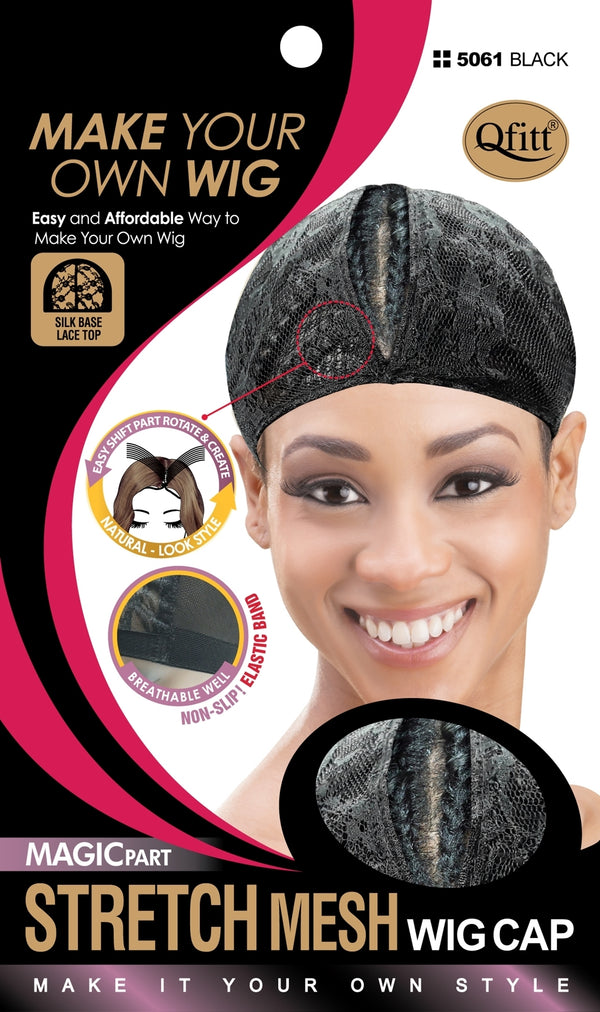 Qfitt - STRETCH MESH WIG CAP #5061 BLACK