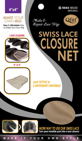 Qfitt - SWISS LACE CLOSURE NET #5043 NATURAL