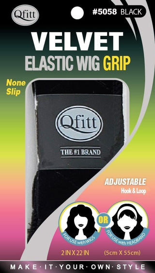 Qfitt - Velvet Elastic Wig Grip BLACK