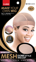 Qfitt - STRETCH MESH DOME STYLE WIG CAP X-LARGE #5021 BLACK