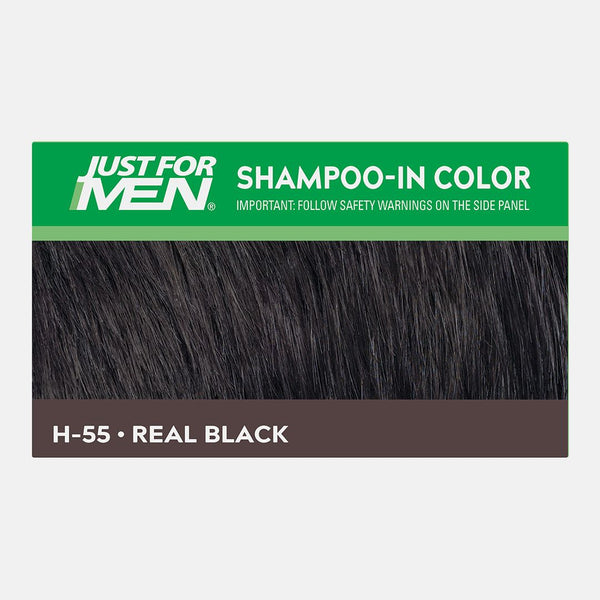 JUST FOR MEN - SHAMPOO-IN COLOR H-55 REAL BLACK