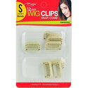 MAGIC COLLECTION - Wig Clips Snap-Comb 12 PCs Small BLONDE
