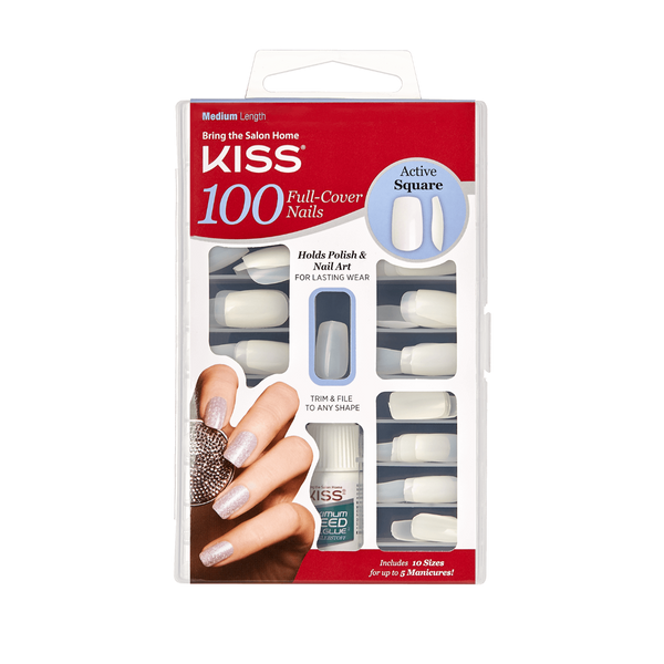 KISS - 100 NAILS ACTIVE SQUARE