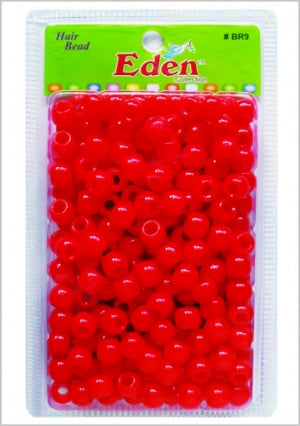 Eden Collection - Medium Round Hair Bead Red 200 Pieces (BR9-RED)