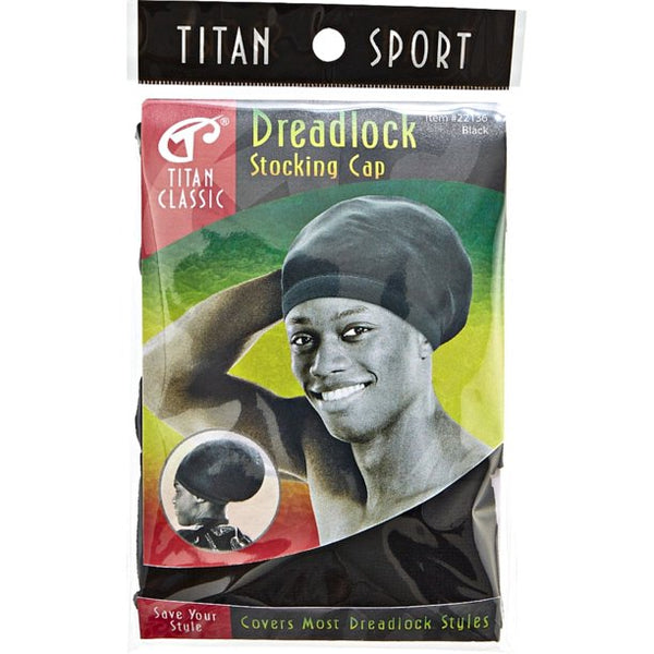 TITAN - Classic Dreadlock Stocking Cap BLACK (#22136)