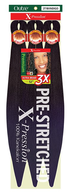 Buy 2t1b-luxe-blue OUTRE - X-PRESSION PRE-STRETCHED BRAID 3X 52" (FINISHED: 26")