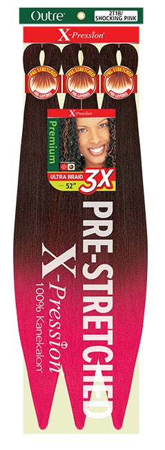 Buy 2t1b-shocking-pink OUTRE - X-PRESSION PRE-STRETCHED BRAID 3X 52" (FINISHED: 26")
