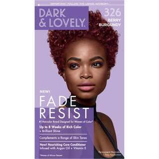 SoftSheen Carson - Dark & Lovely Fade Resist Permanent Hair Dye Kit #326 (BERRY BURGUNDY)