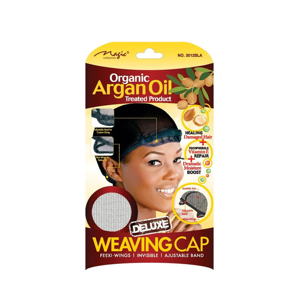 MAGIC COLLECTION - Organic Argan Oil Treated Product Deluxe Weaving Cap BLACK